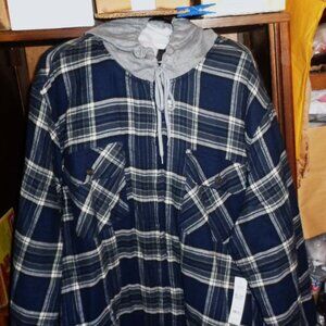 SOLD!!  SOLD!! NEW WITH TAGS BEAUTIFUL FLANNEL SHIRT JACKET-THICK QUILTED LINING